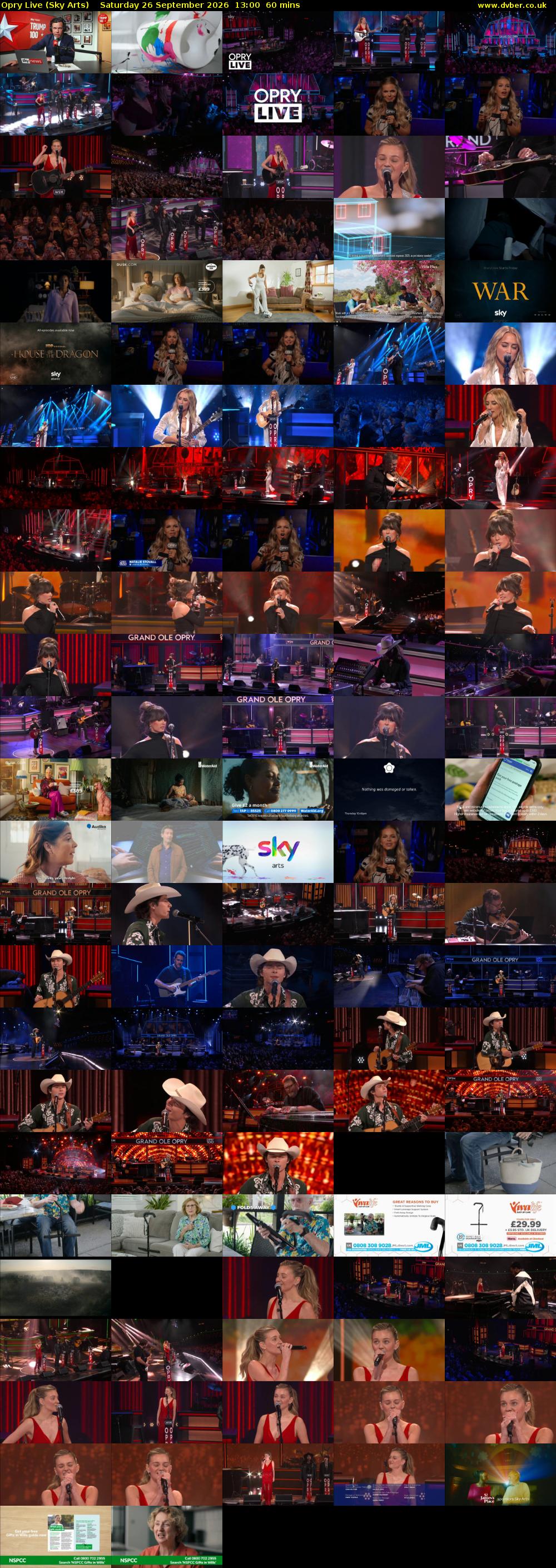 Opry Live (Sky Arts) Saturday 26 September 2026 13:00 - 14:00
