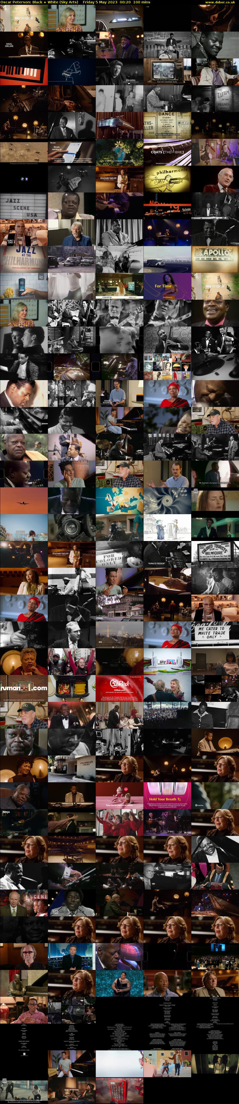 Oscar Peterson: Black + White (Sky Arts) Friday 5 May 2023 00:20 - 02:00