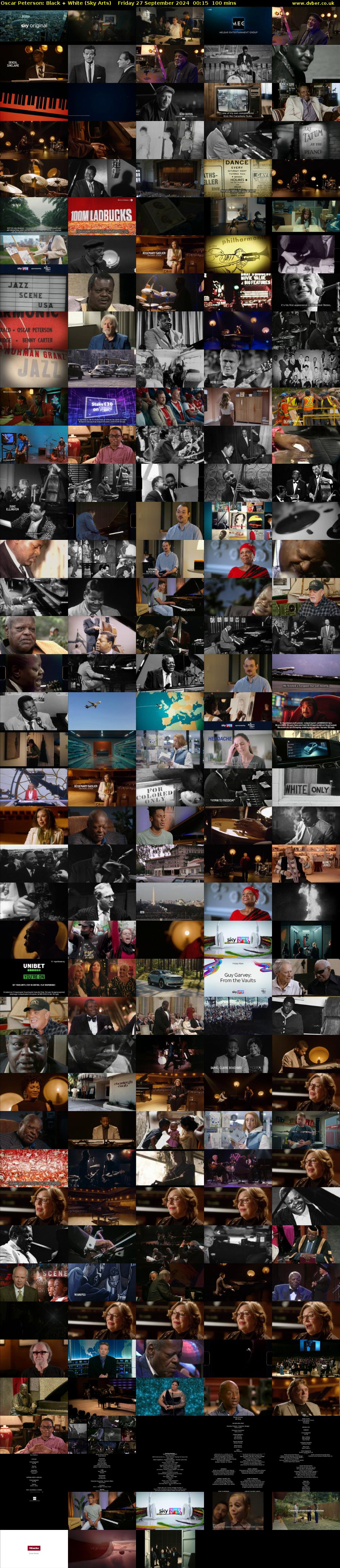 Oscar Peterson: Black + White (Sky Arts) Friday 27 September 2024 00:15 - 01:55