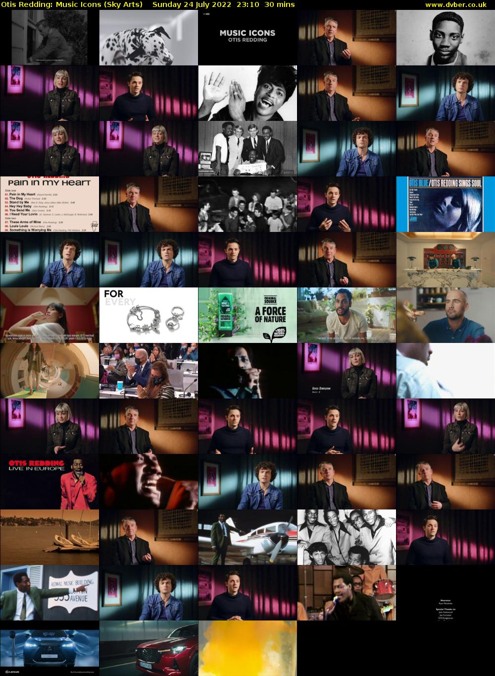 Otis Redding: Music Icons (Sky Arts) Sunday 24 July 2022 23:10 - 23:40