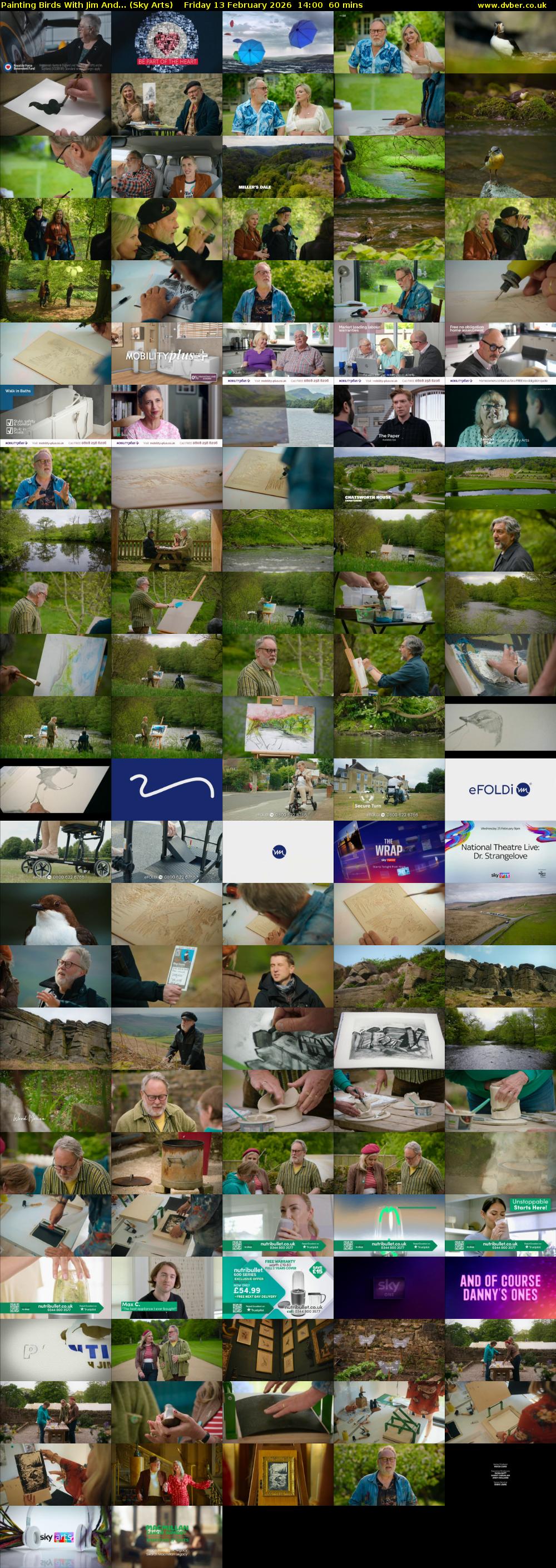 Painting Birds With Jim And... (Sky Arts) Friday 13 February 2026 14:00 - 15:00