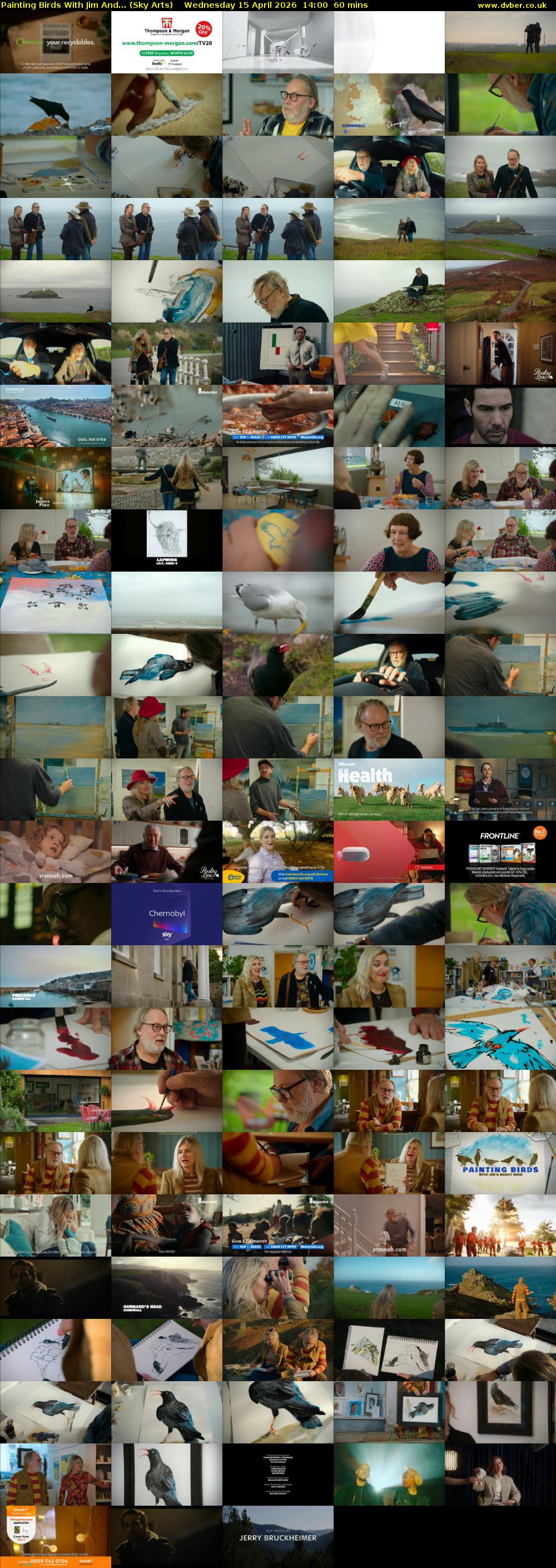 Painting Birds With Jim And... (Sky Arts) Wednesday 15 April 2026 14:00 - 15:00