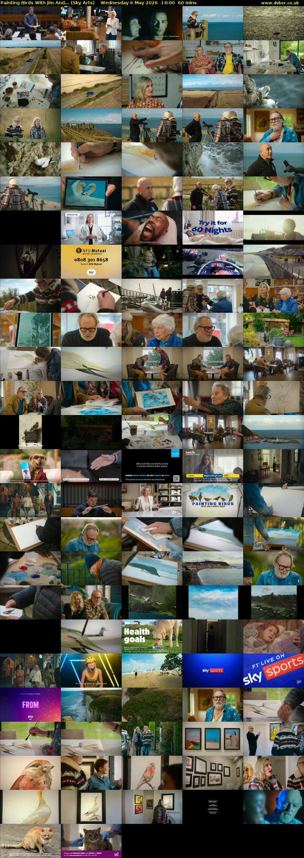 Painting Birds With Jim And... (Sky Arts) Wednesday 6 May 2026 14:00 - 15:00