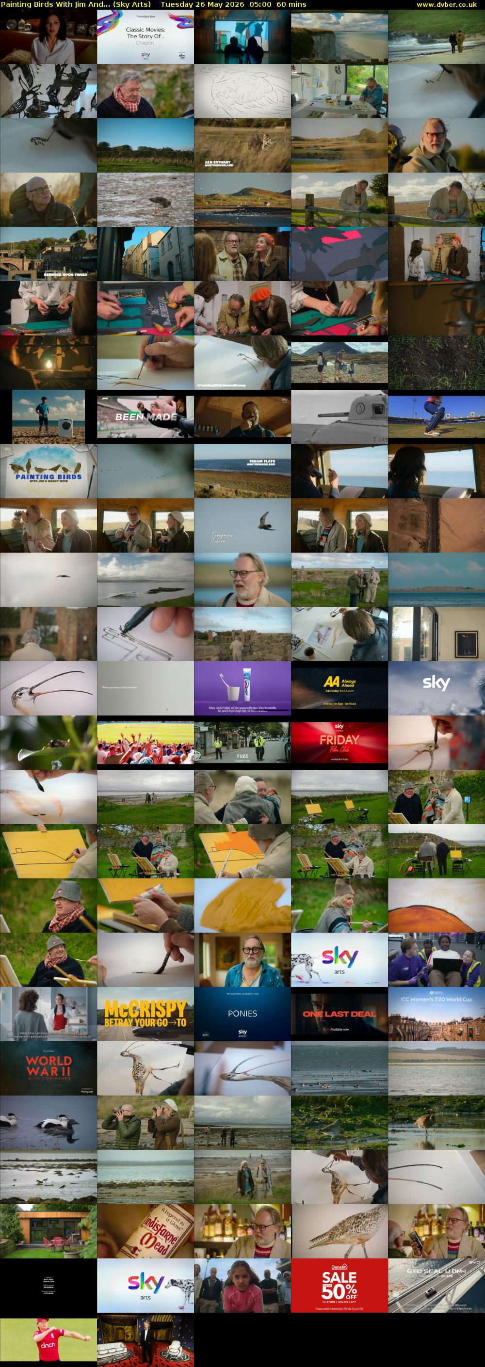 Painting Birds With Jim And... (Sky Arts) Tuesday 26 May 2026 05:00 - 06:00
