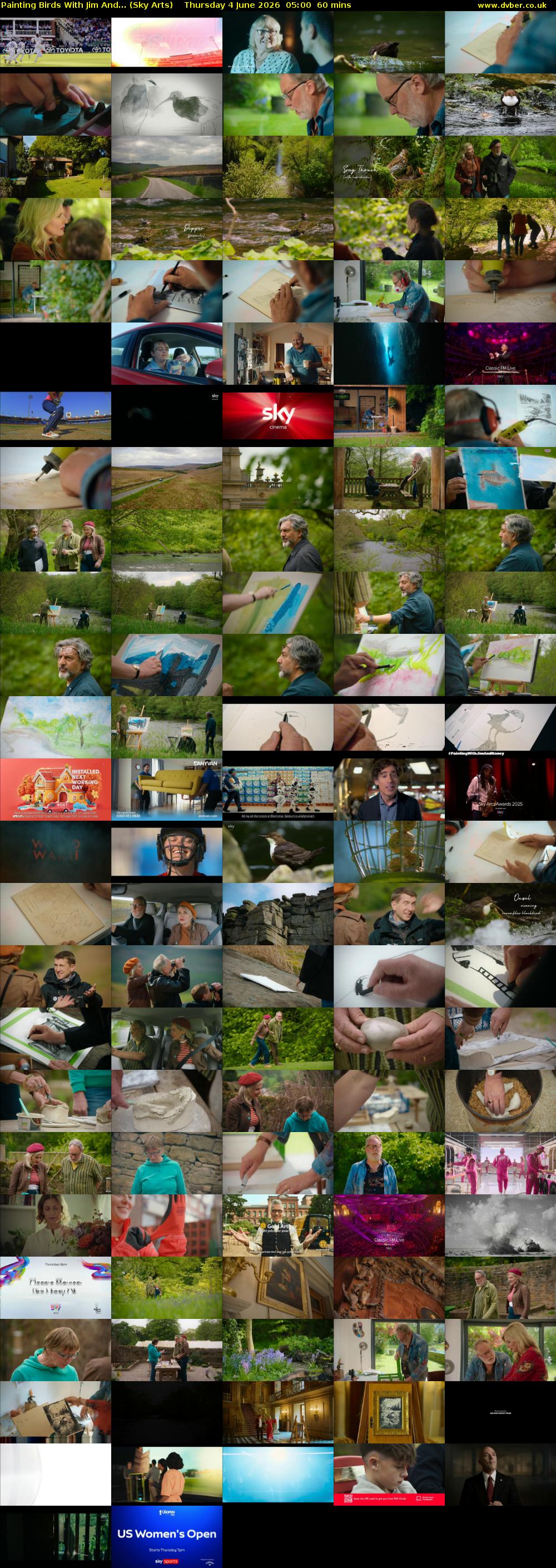 Painting Birds With Jim And... (Sky Arts) Thursday 4 June 2026 05:00 - 06:00
