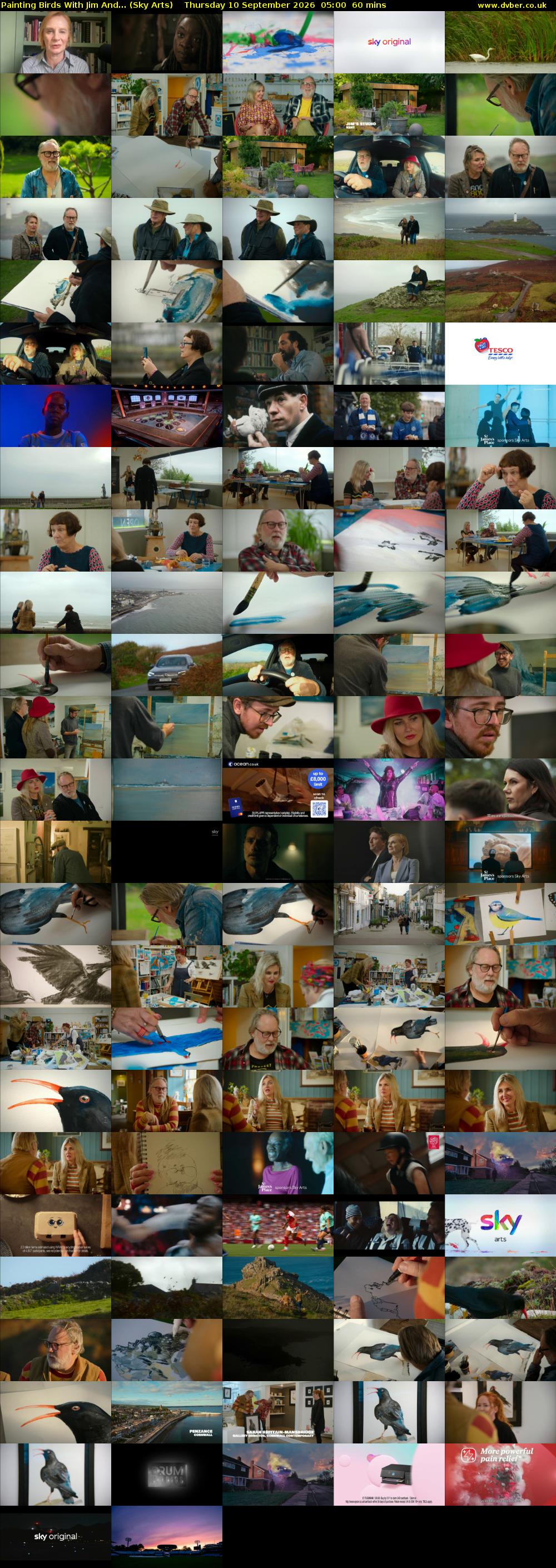 Painting Birds With Jim And... (Sky Arts) Thursday 10 September 2026 05:00 - 06:00
