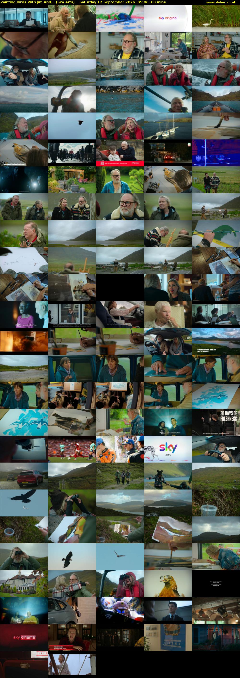Painting Birds With Jim And... (Sky Arts) Saturday 12 September 2026 05:00 - 06:00