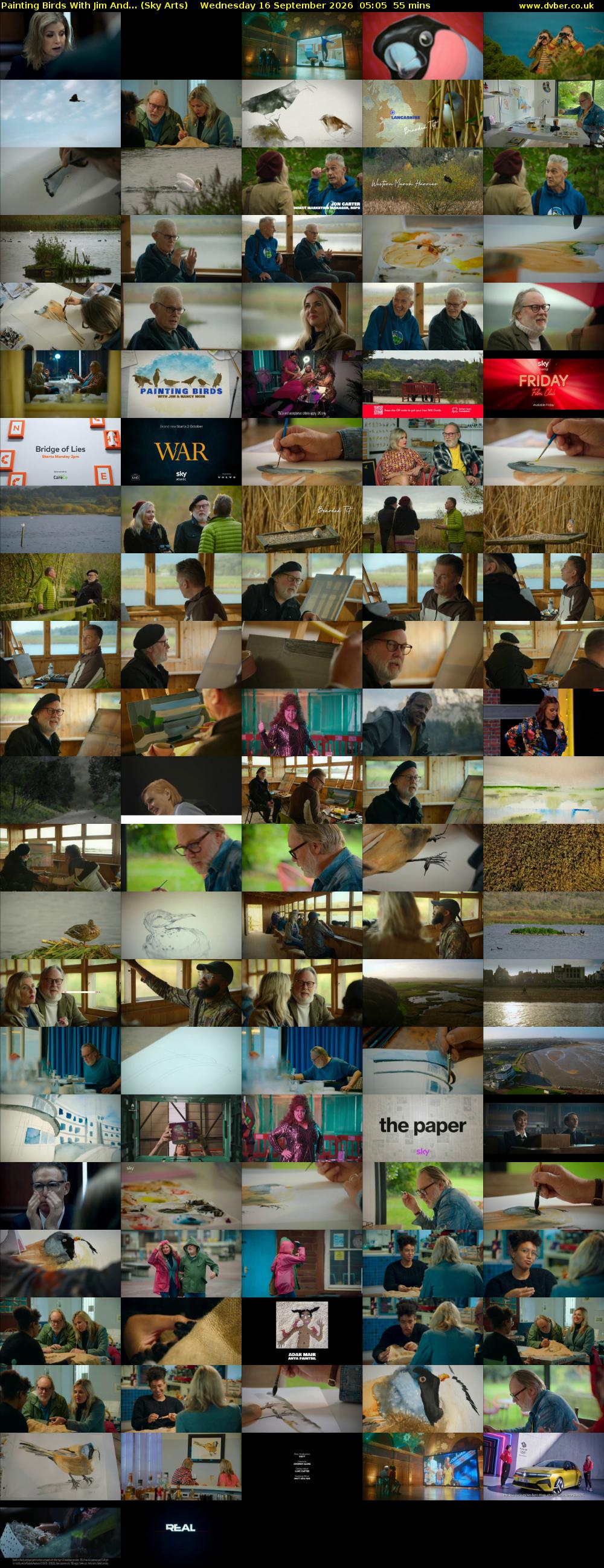 Painting Birds With Jim And... (Sky Arts) Wednesday 16 September 2026 05:05 - 06:00