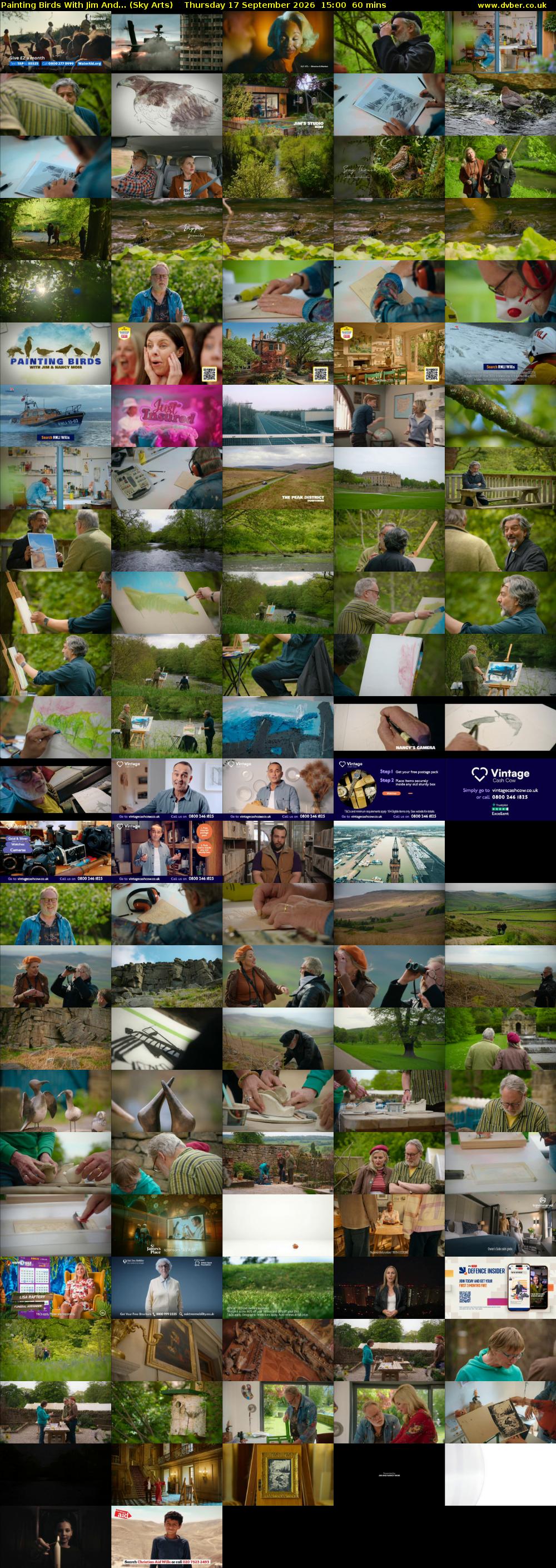 Painting Birds With Jim And... (Sky Arts) Thursday 17 September 2026 15:00 - 16:00