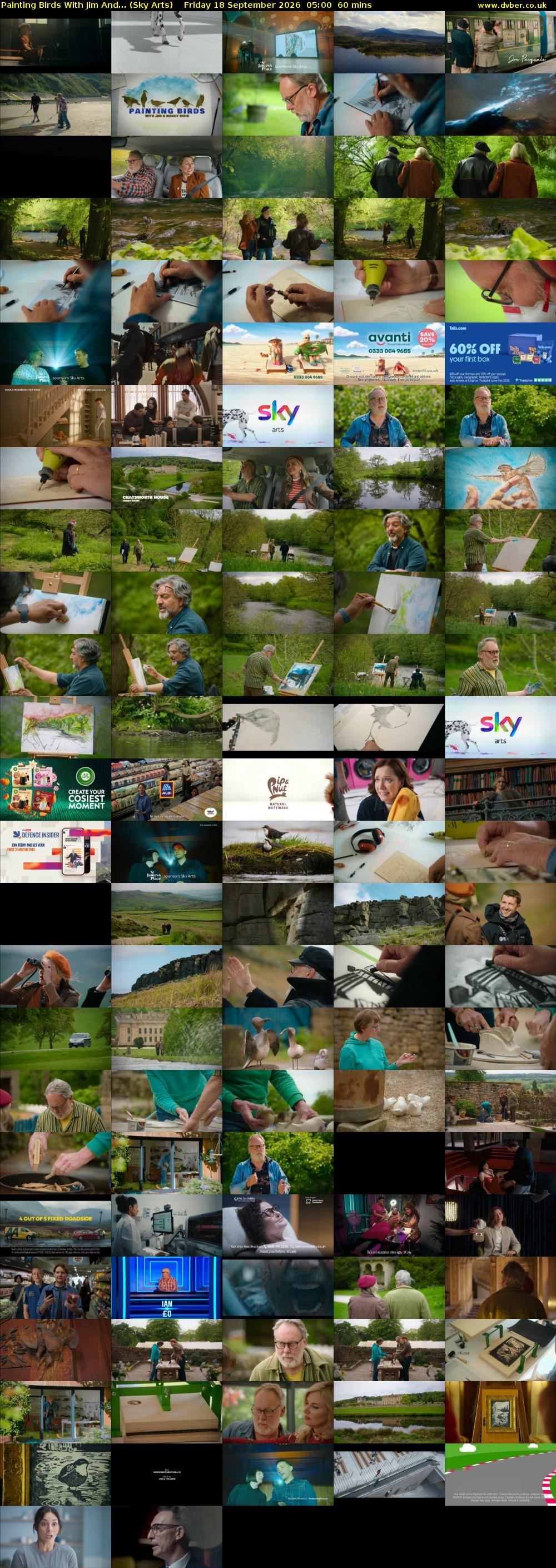 Painting Birds With Jim And... (Sky Arts) Friday 18 September 2026 05:00 - 06:00