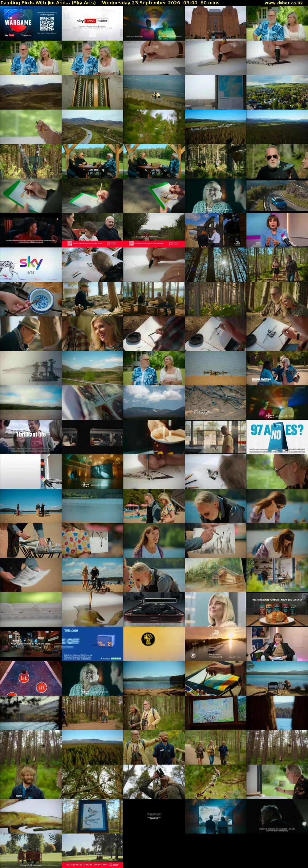 Painting Birds With Jim And... (Sky Arts) Wednesday 23 September 2026 05:00 - 06:00