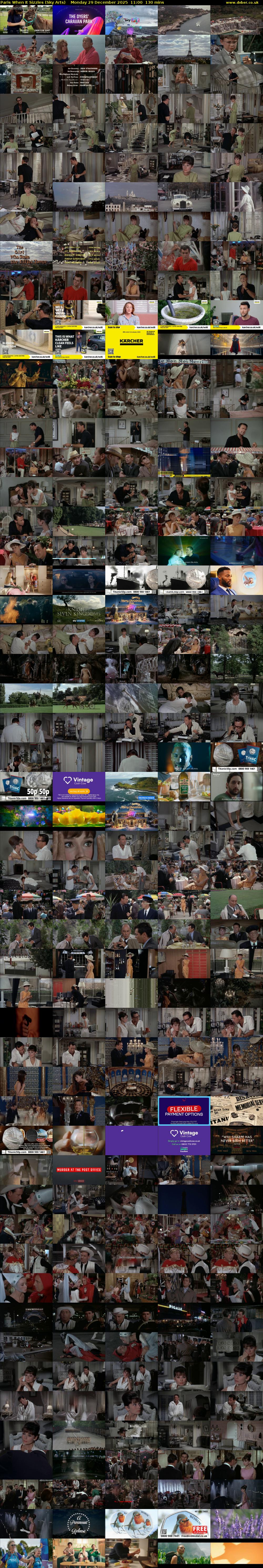 Paris When It Sizzles (Sky Arts) Monday 29 December 2025 11:00 - 13:10