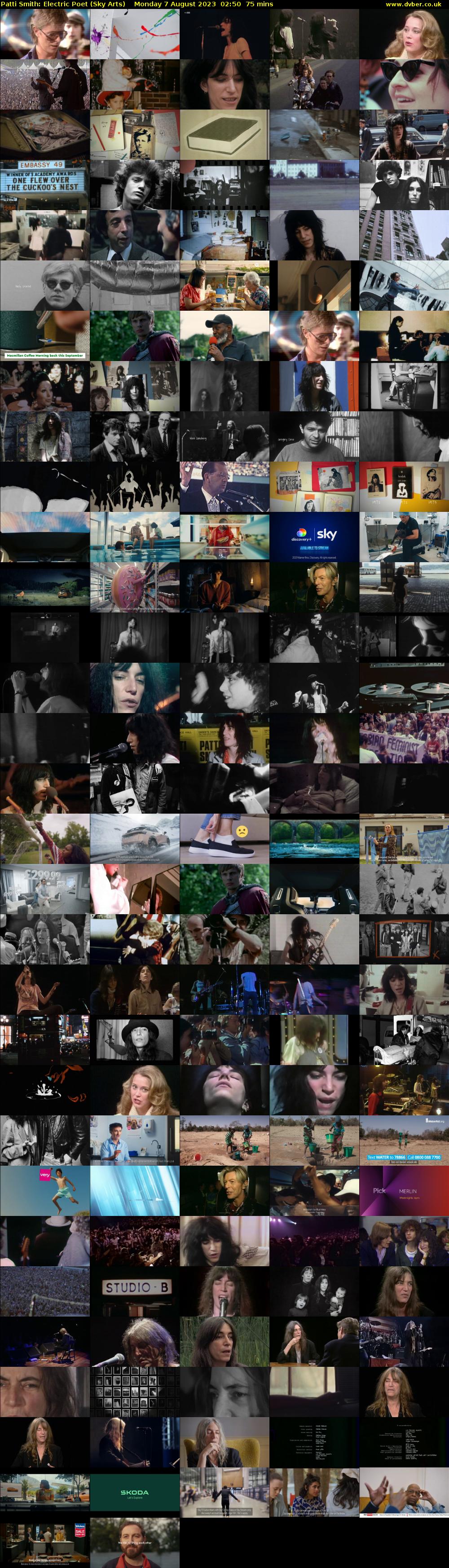 Patti Smith: Electric Poet (Sky Arts) Monday 7 August 2023 02:50 - 04:05