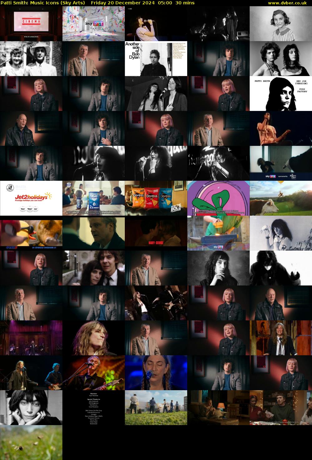 Patti Smith: Music Icons (Sky Arts) Friday 20 December 2024 05:00 - 05:30