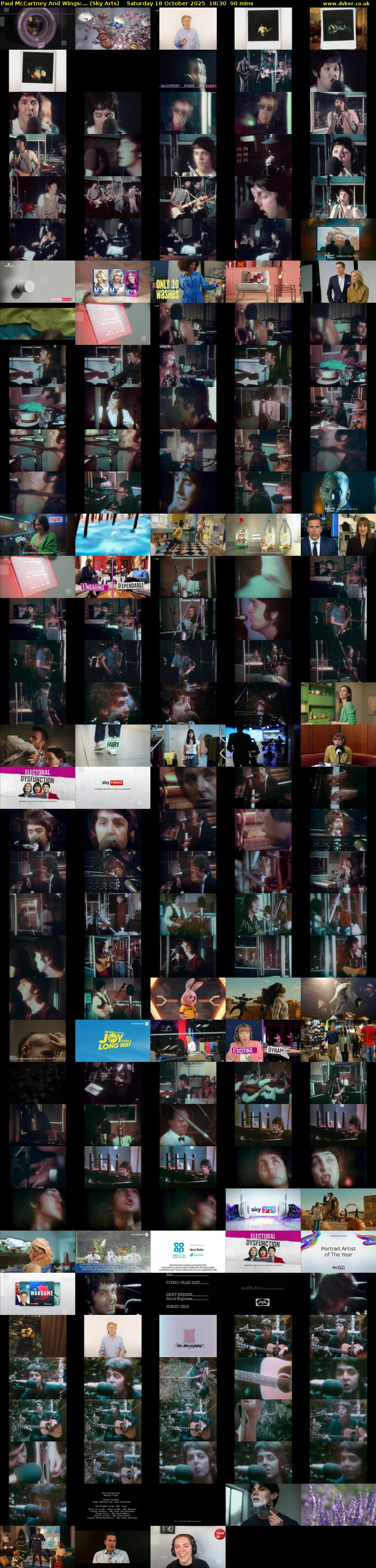 Paul McCartney And Wings:... (Sky Arts) Saturday 18 October 2025 18:30 - 20:00