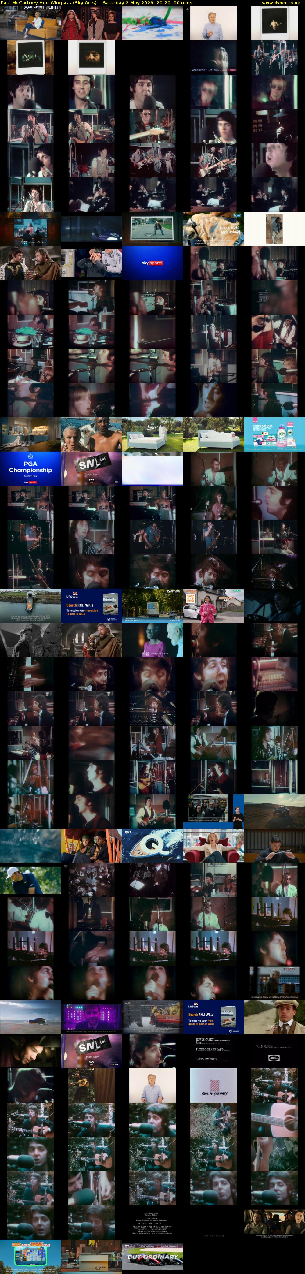Paul McCartney And Wings:... (Sky Arts) Saturday 2 May 2026 20:20 - 21:50