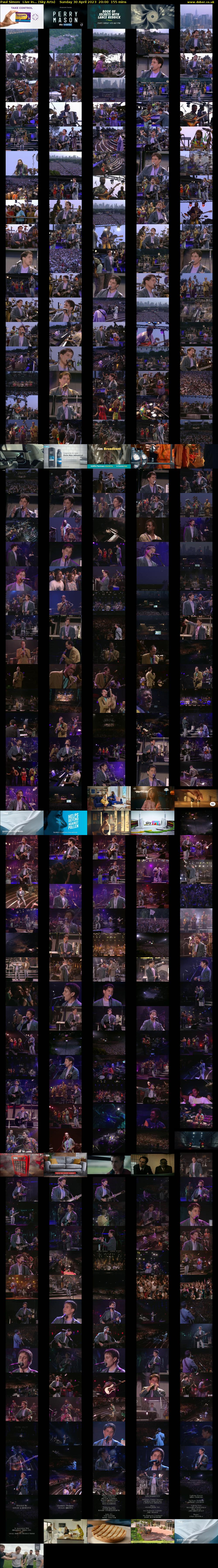 Paul Simon:  Live In... (Sky Arts) Sunday 30 April 2023 20:00 - 22:35