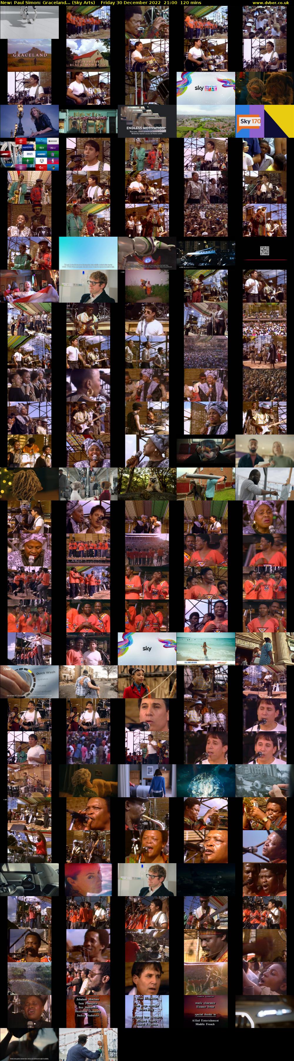 Paul Simon: Graceland... (Sky Arts) Friday 30 December 2022 21:00 - 23:00