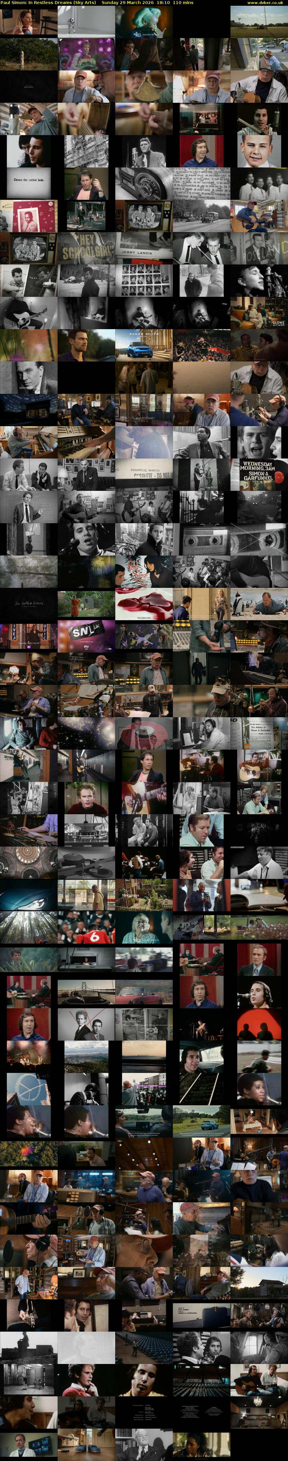 Paul Simon: In Restless Dreams (Sky Arts) Sunday 29 March 2026 18:10 - 20:00