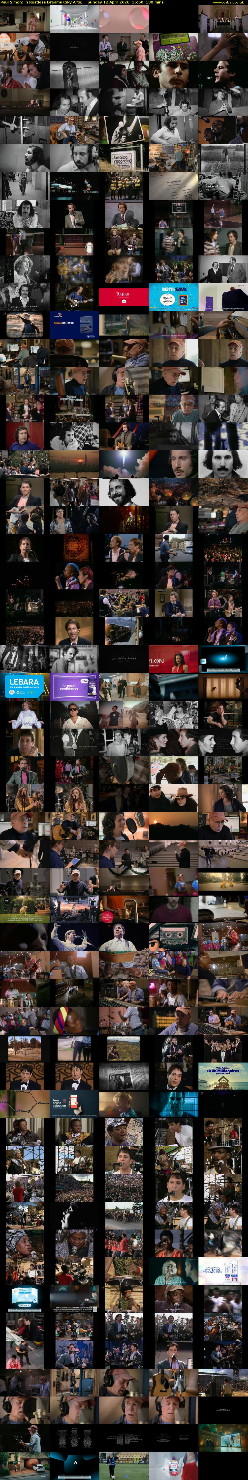 Paul Simon: In Restless Dreams (Sky Arts) Sunday 12 April 2026 16:50 - 19:00