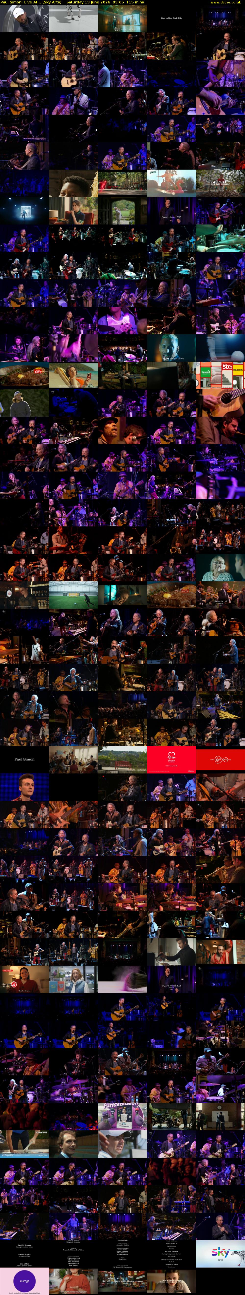 Paul Simon: Live At... (Sky Arts) Saturday 13 June 2026 03:05 - 05:00