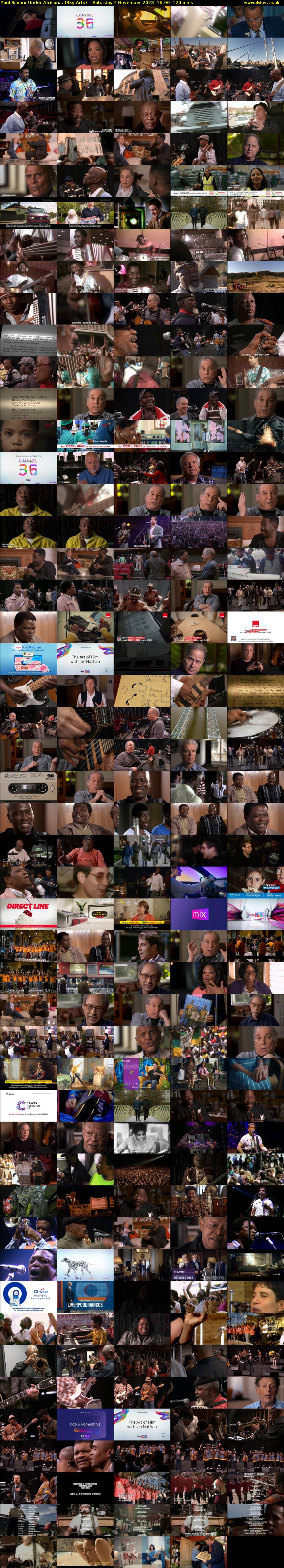 Paul Simon: Under African... (Sky Arts) Saturday 4 November 2023 16:00 - 18:00