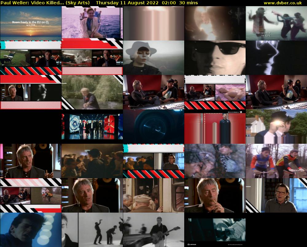 Paul Weller: Video Killed... (Sky Arts) Thursday 11 August 2022 02:00 - 02:30
