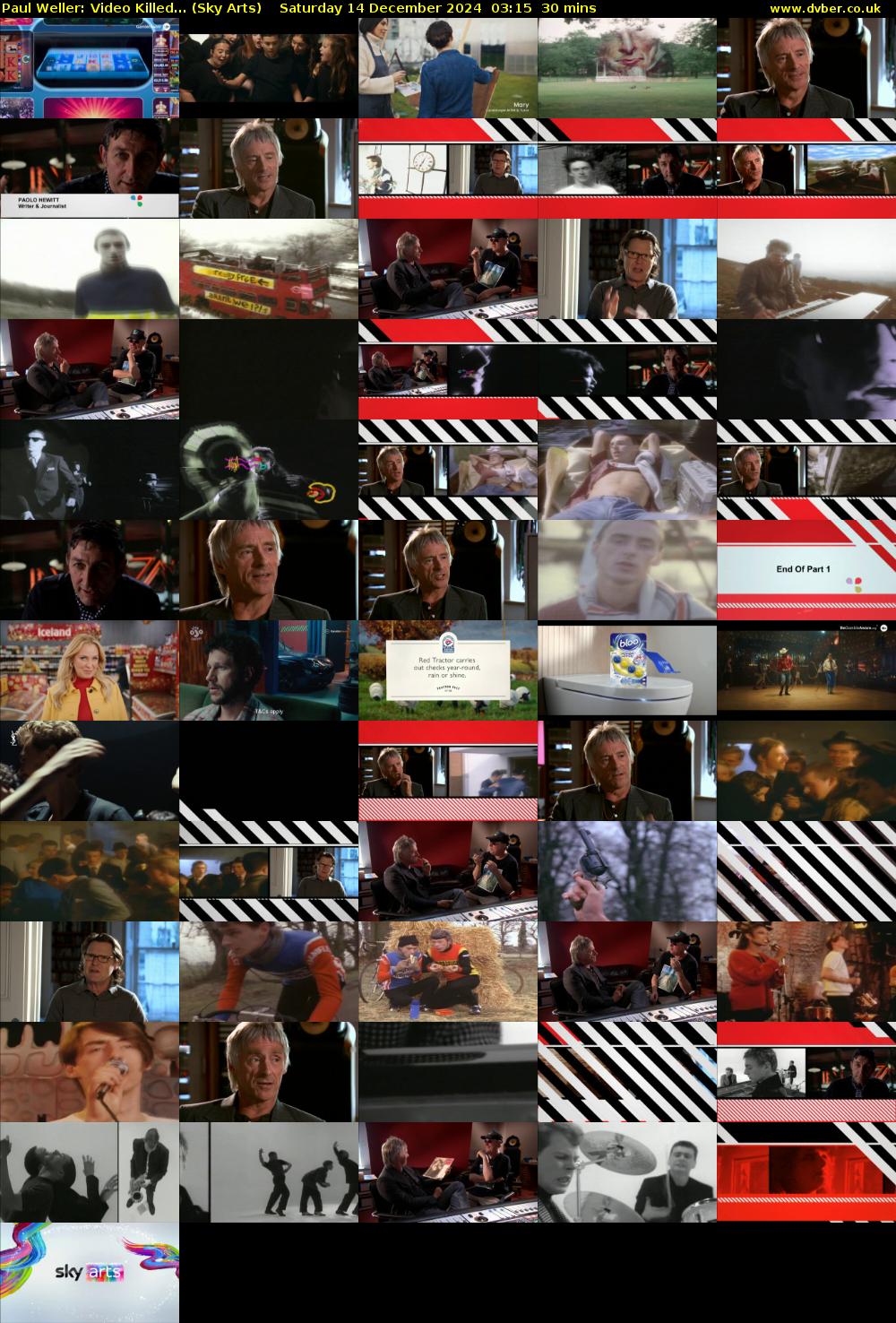 Paul Weller: Video Killed... (Sky Arts) Saturday 14 December 2024 03:15 - 03:45