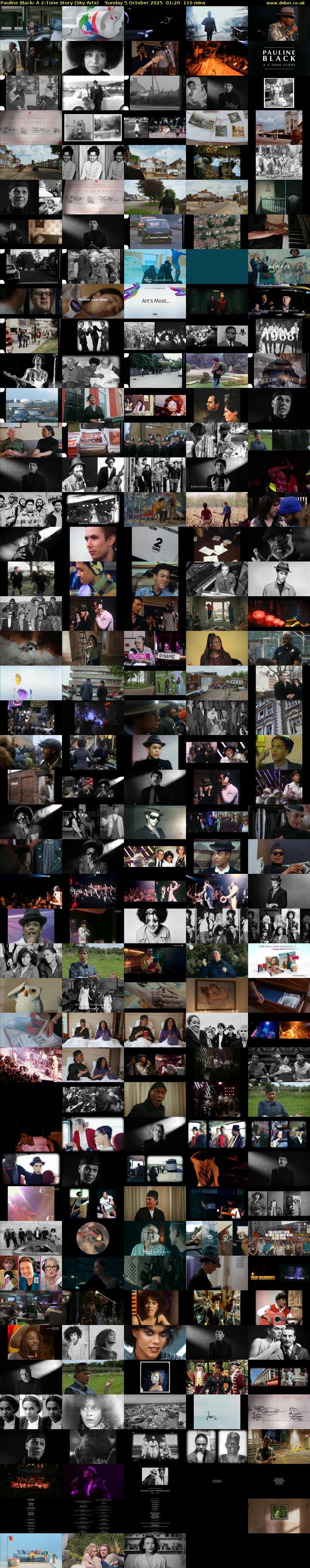 Pauline Black: A 2-Tone Story (Sky Arts) Sunday 5 October 2025 01:20 - 03:10