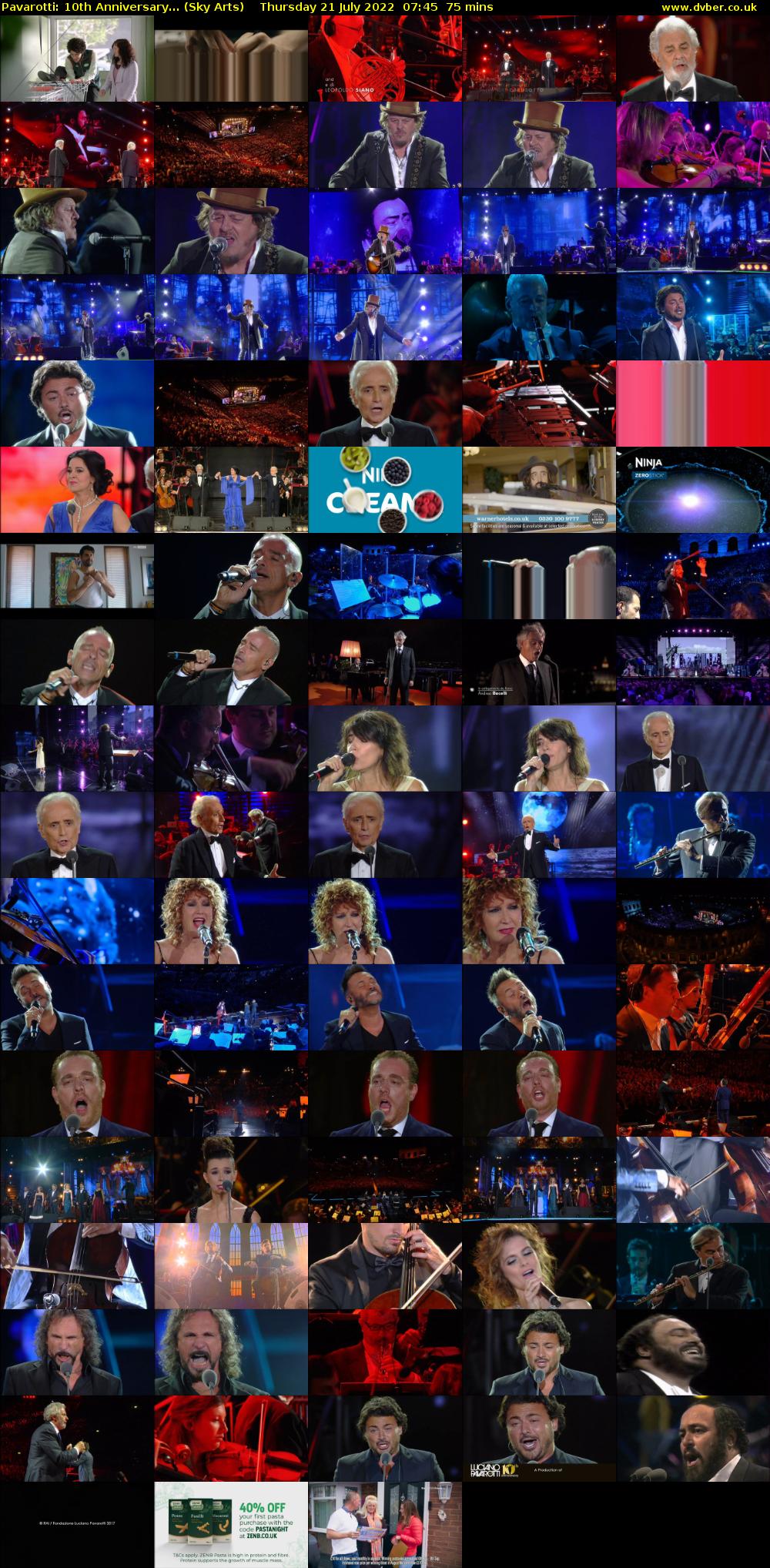 Pavarotti: 10th Anniversary... (Sky Arts) Thursday 21 July 2022 07:45 - 09:00
