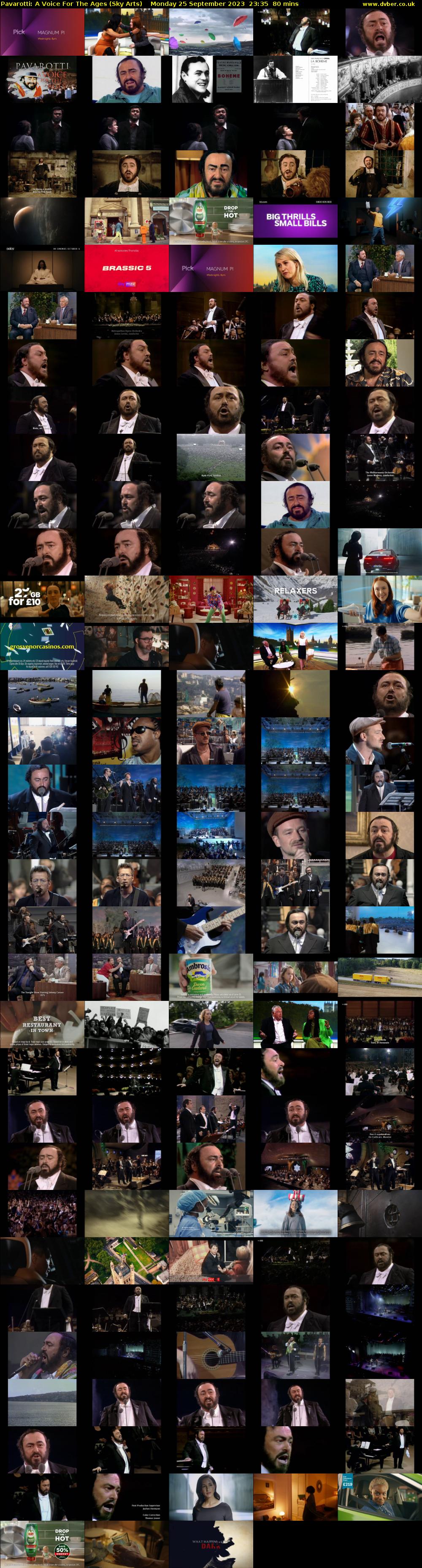 Pavarotti: A Voice For The Ages (Sky Arts) Monday 25 September 2023 23:35 - 00:55