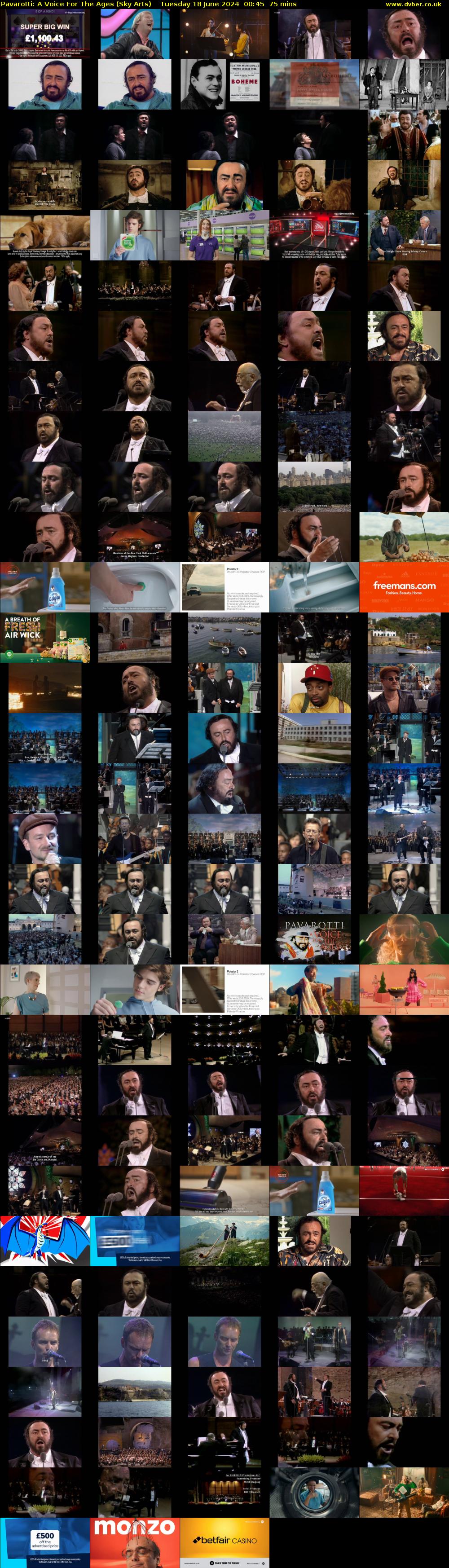 Pavarotti: A Voice For The Ages (Sky Arts) Tuesday 18 June 2024 00:45 - 02:00