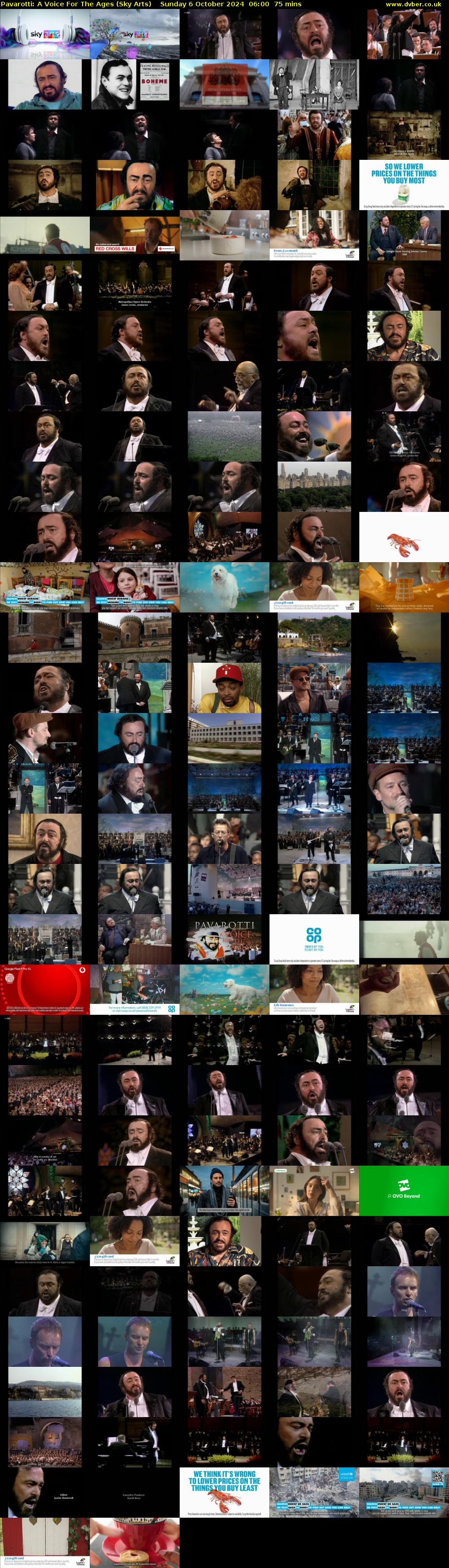 Pavarotti: A Voice For The Ages (Sky Arts) Sunday 6 October 2024 06:00 - 07:15