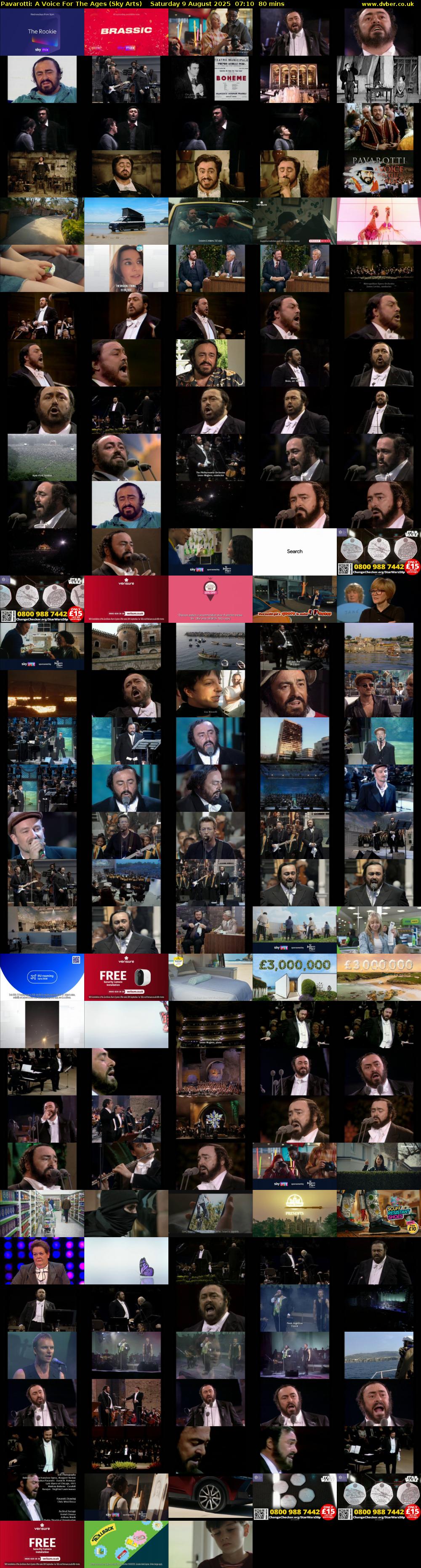 Pavarotti: A Voice For The Ages (Sky Arts) Saturday 9 August 2025 07:10 - 08:30