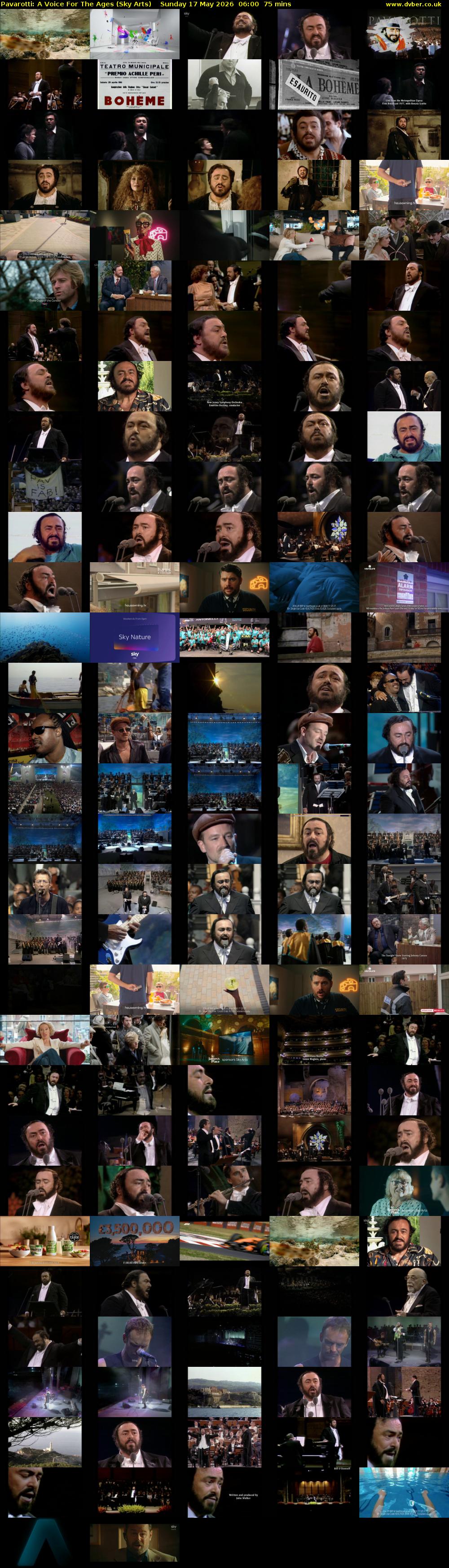 Pavarotti: A Voice For The Ages (Sky Arts) Sunday 17 May 2026 06:00 - 07:15