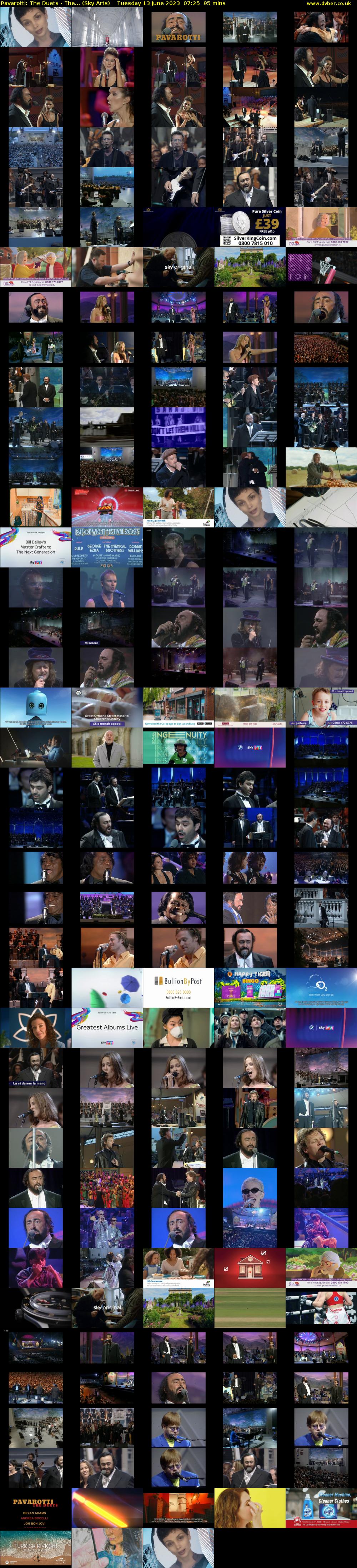 Pavarotti: The Duets - The... (Sky Arts) Tuesday 13 June 2023 07:25 - 09:00