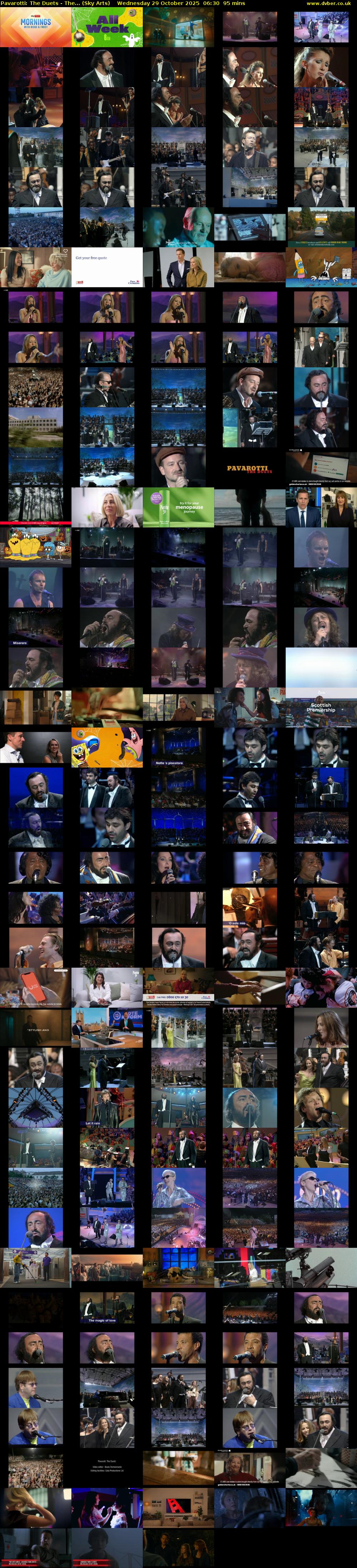 Pavarotti: The Duets - The... (Sky Arts) Wednesday 29 October 2025 06:30 - 08:05
