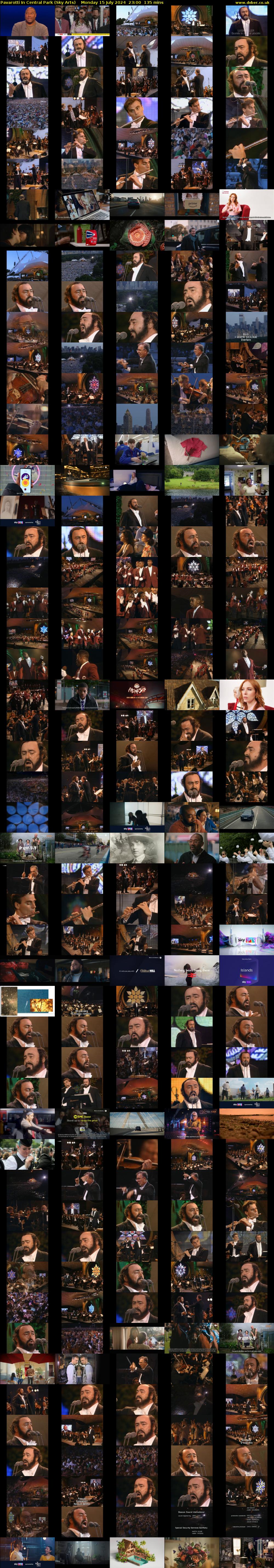 Pavarotti In Central Park (Sky Arts) Monday 15 July 2024 23:00 - 01:15