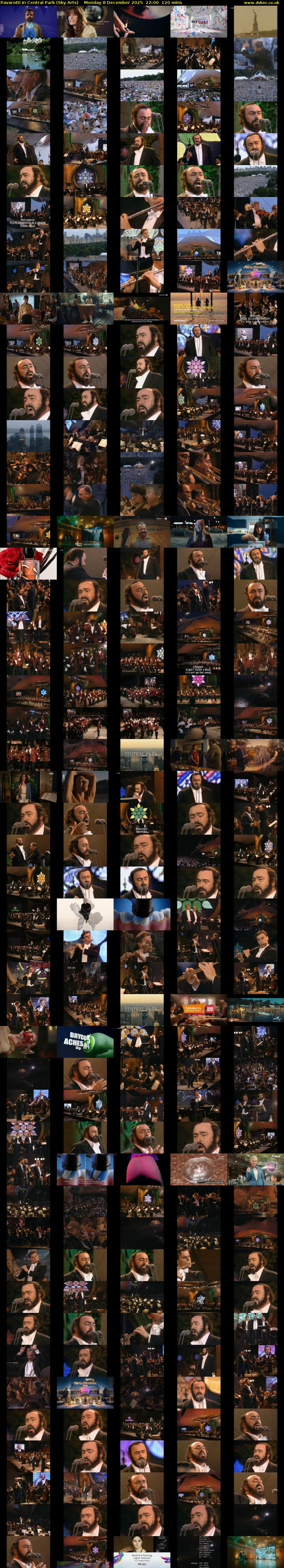 Pavarotti In Central Park (Sky Arts) Monday 8 December 2025 22:00 - 00:00