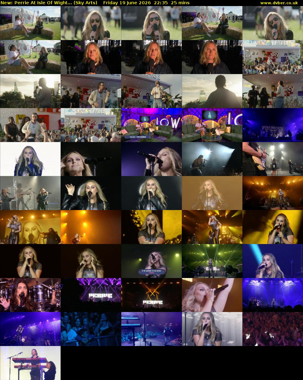 Perrie At Isle Of Wight... (Sky Arts) Friday 19 June 2026 22:35 - 23:00