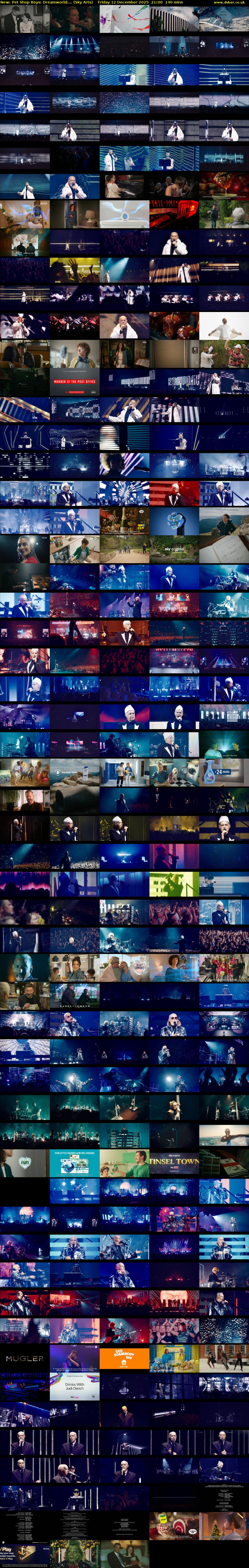 Pet Shop Boys: Dreamworld:... (Sky Arts) Friday 12 December 2025 21:00 - 23:20