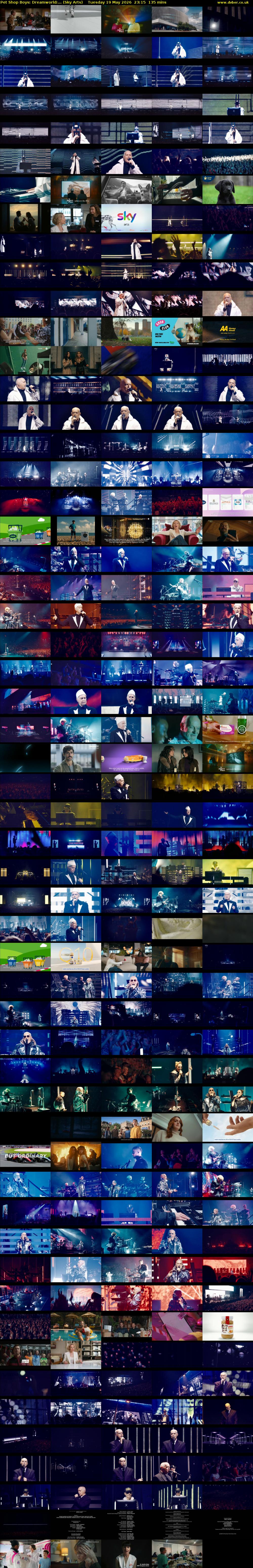 Pet Shop Boys: Dreamworld:... (Sky Arts) Tuesday 19 May 2026 23:15 - 01:30