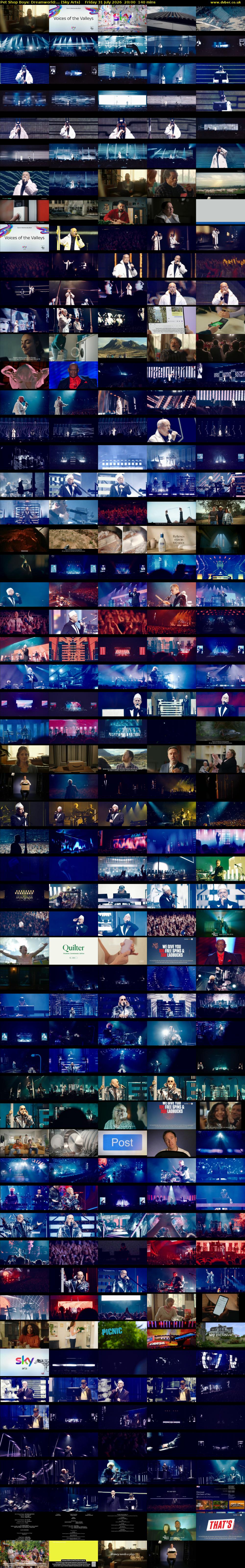 Pet Shop Boys: Dreamworld:... (Sky Arts) Friday 31 July 2026 20:00 - 22:20