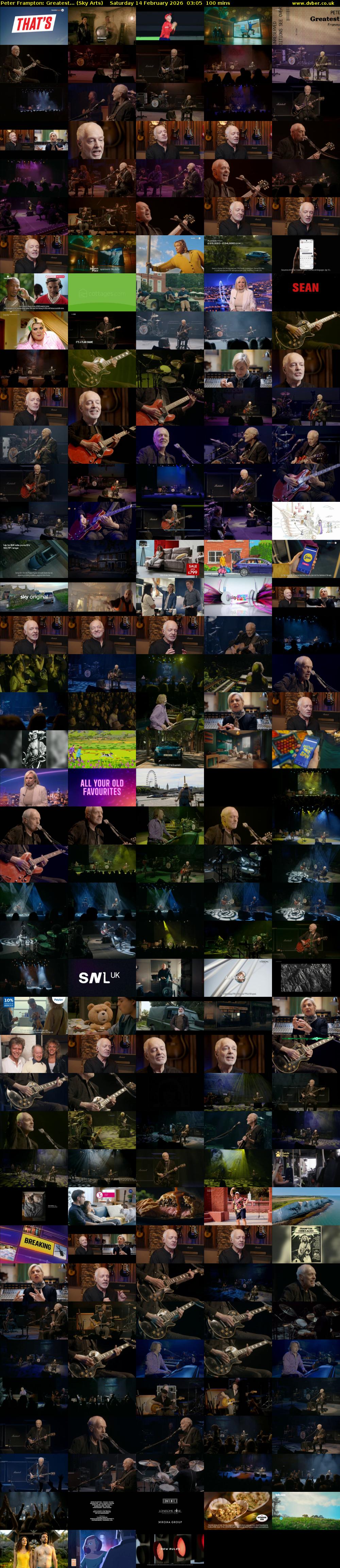 Peter Frampton: Greatest... (Sky Arts) Saturday 14 February 2026 03:05 - 04:45