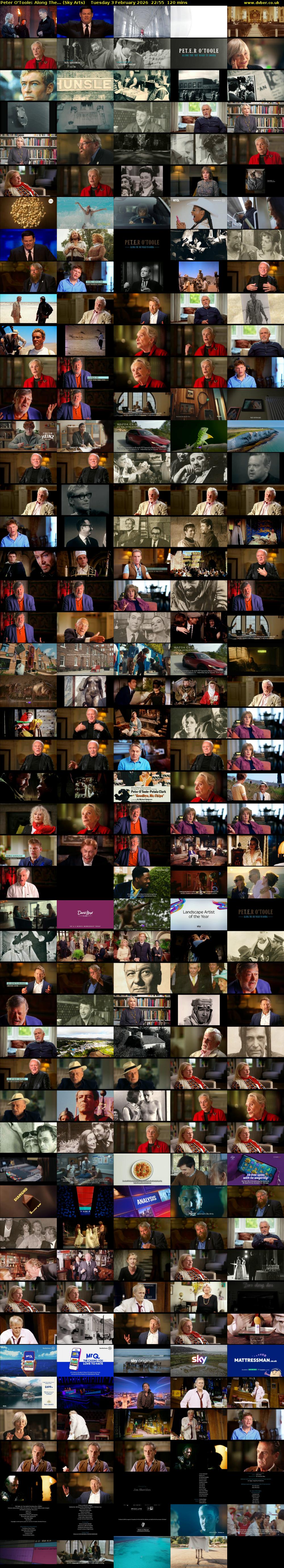Peter O'Toole: Along The... (Sky Arts) Tuesday 3 February 2026 22:55 - 00:55
