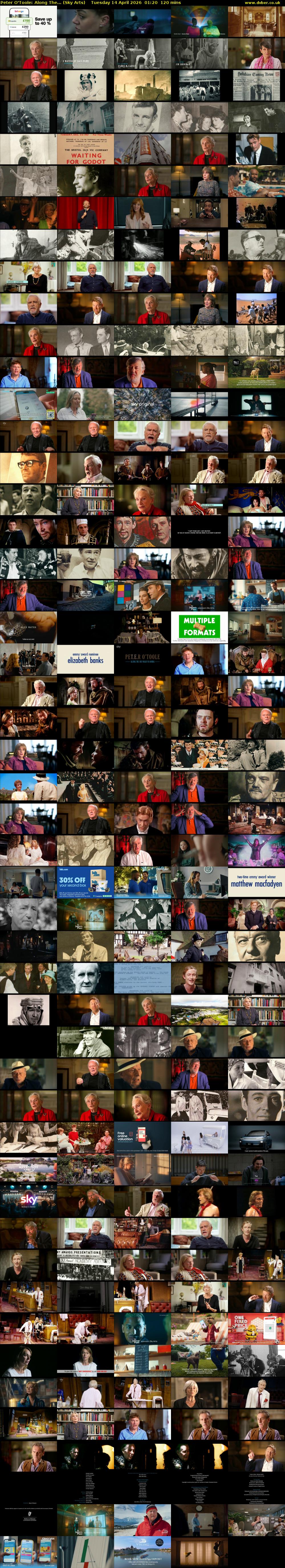 Peter O'Toole: Along The... (Sky Arts) Tuesday 14 April 2026 01:20 - 03:20