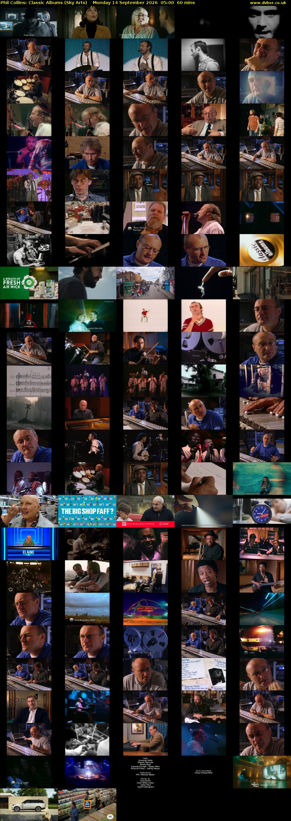 Phil Collins: Classic Albums (Sky Arts) Monday 14 September 2026 05:00 - 06:00