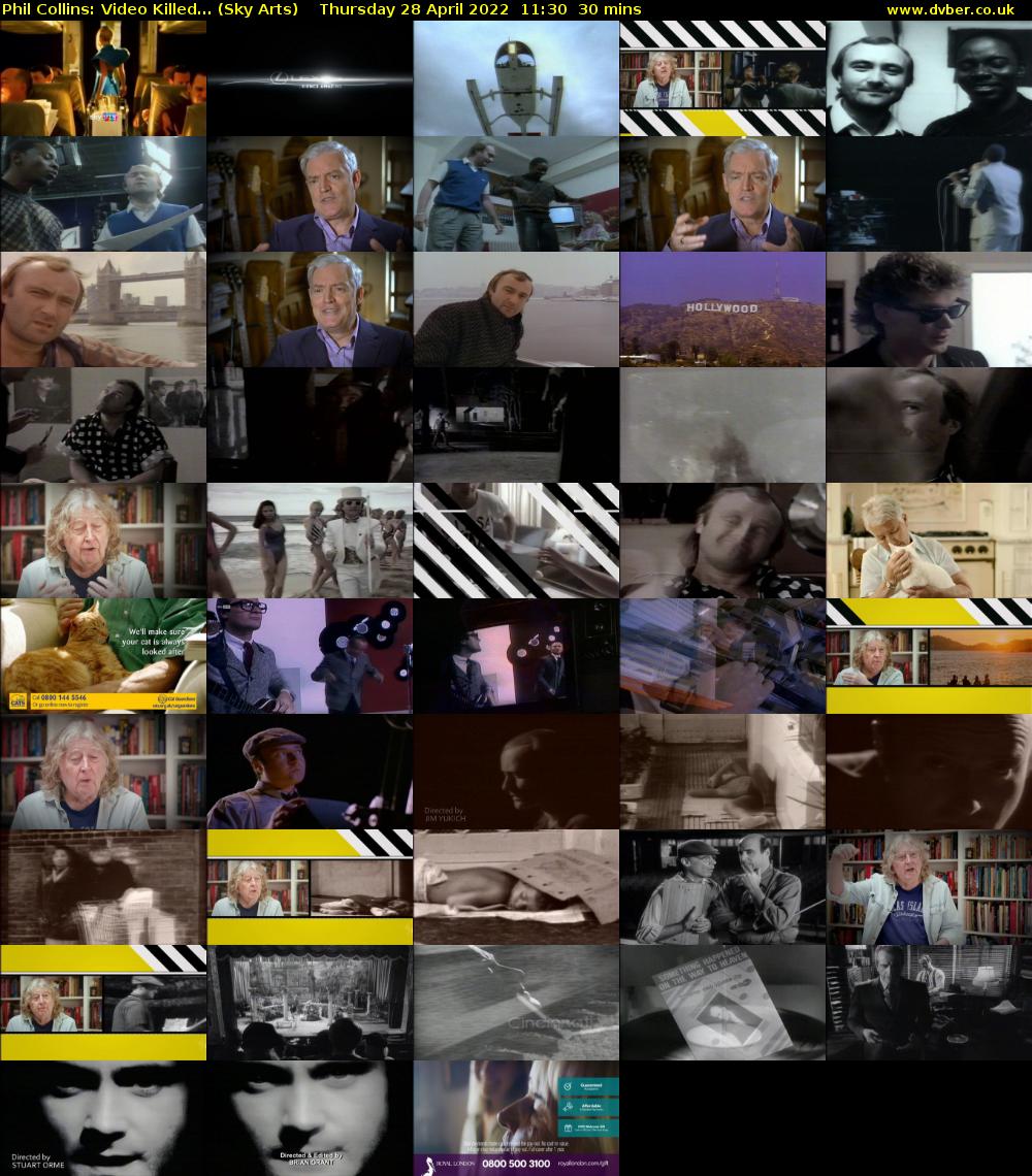 Phil Collins: Video Killed... (Sky Arts) Thursday 28 April 2022 11:30 - 12:00