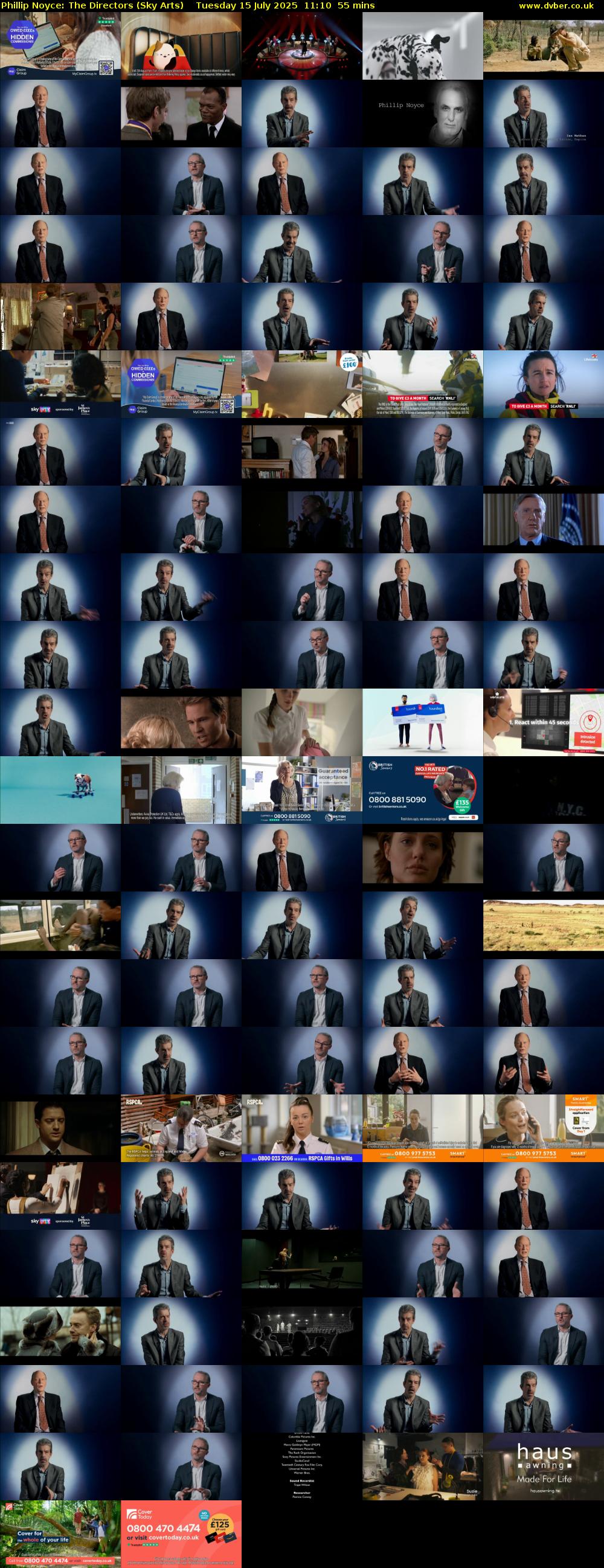 Phillip Noyce: The Directors (Sky Arts) Tuesday 15 July 2025 11:10 - 12:05
