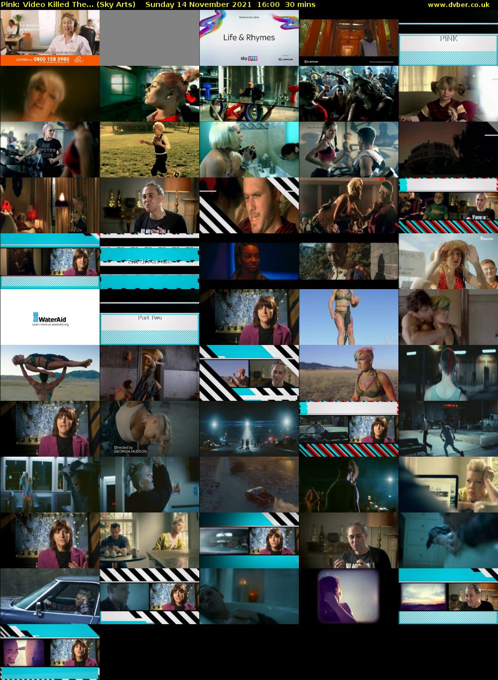 Pink: Video Killed The... (Sky Arts) Sunday 14 November 2021 16:00 - 16:30